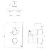 Crosswater Concealed Shower Valve Crosswater MPRO Crossbox 1 Outlet Trimset