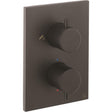 Crosswater Concealed Shower Valve Crosswater MPRO Crossbox 2 Outlet Multi-Flow Trimset in Matt Black (Old Design)