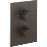 Crosswater Concealed Shower Valve Crosswater MPRO Crossbox 2 Outlet Multi-Flow Trimset in Matt Black (Old Design)