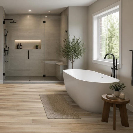 Aquarius Bathrooms Click Flooring Aquarius Enna SPC Click Vinyl Wood Flooring | Waterproof Rigid Core | Built-In Underlay
