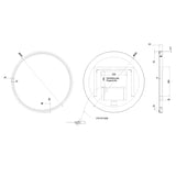 Crosswater Illuminated Mirror Crosswater Infinity Round Framed LED Illuminated Mirror