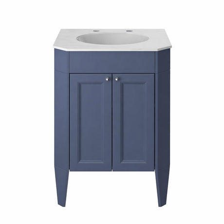 Heritage Floor Standing Vanity Unit Maritime Blue Heritage Caversham Freestanding Granley Vanity Unit with Worktop, Basin, Waste and Handle Bundle