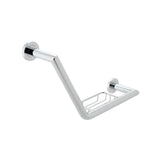 Vado Grab Rail/Bar Vado Spa Angled Grab Rail With Basket - 465mm Wide in Chrome