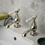Vado Pillar Basin Tap Bright Nickel Booth & Co. Axbridge Lever Basin Pillar Taps (Pair)