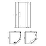 Crosswater Quadrant Shower Enclosure Crosswater Asura 8mm Quadrant Sliding Shower Door