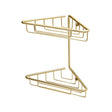 Aquarius Bathrooms Basket Brushed Brass Aquarius 2 Tier Corner Shower Caddy