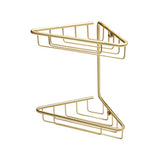Aquarius Bathrooms Basket Brushed Brass Aquarius 2 Tier Corner Shower Caddy