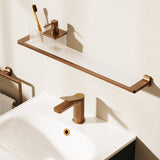 Crosswater Shelf Brushed Bronze Crosswater Rotar Shelf, Soap Dispenser and Tumbler Holder