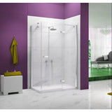 Merlyn Ionic Essence Frameless Hinged Shower Door and Inline Panel