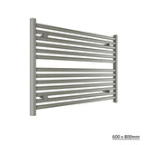 Tissino Ladder Rails 600 x 800 / Central Heating Tissino Hugo2 Designer Towel Radiator in Lusso Grey
