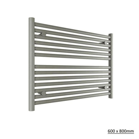 Tissino Ladder Rails 600 x 800 / Central Heating Tissino Hugo2 Designer Towel Radiator in Lusso Grey