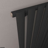 Eastbrook Panel Radiator Eastbrook Tunstall Straight Horizontal Designer Radiator in Matt Black