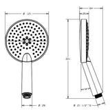 Crosswater Shower Handset Crosswater Ethos Three Mode 120mm Handset with Easy Clean Head in Chrome
