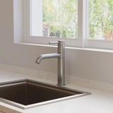 Crosswater Kitchen Tap Crosswater Design Side Lever Kitchen Mixer Tap in Brushed Nickel