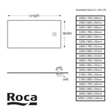 Roca Rectangle Shower Tray ROCA Terran-N Superslim Stonex® Rectangular Shower Tray with Twist Colour Match Waste Cover