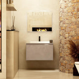 Imex Wall Mounted Vanity Unit Slate / Solid White / White Imex Arco Wall Hung 800mm Single Drawer Vanity Unit with Worktop and Inset Basin