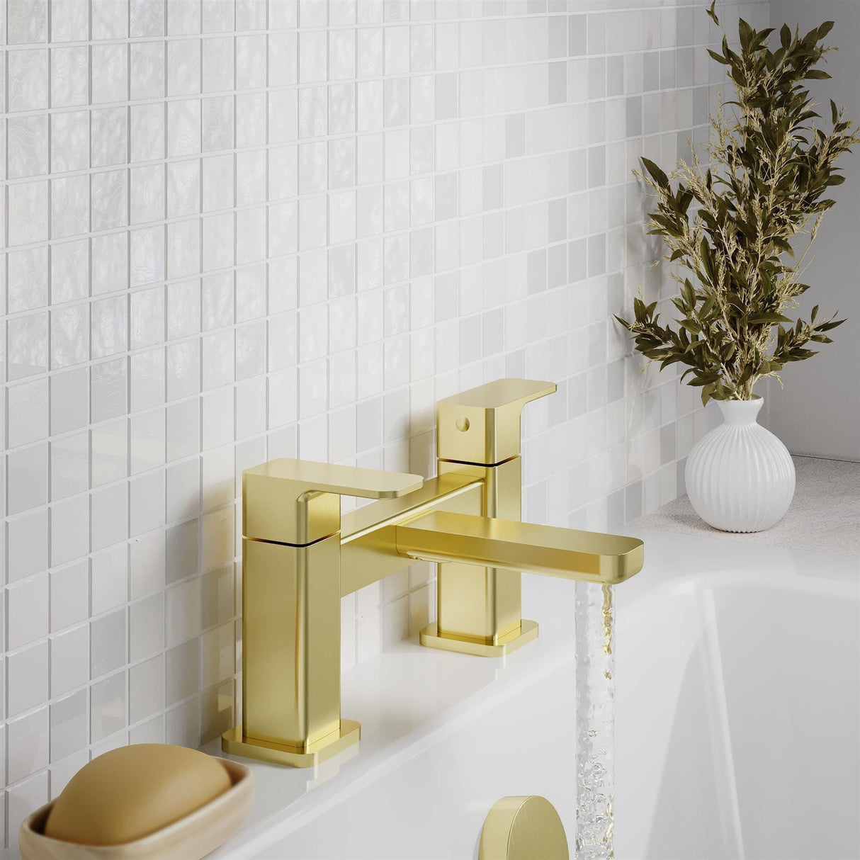 Aquarius Bathrooms Bath Mixer Aquarius Tetra 2-Hole Deck Mounted Bath Mixer Tap