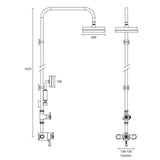 Heritage Exposed Shower Set Heritage Gracechurch Mother of Pearl Exposed Shower Set with Deluxe Fixed Riser Kit, Showerhead, Handset and Hose in Chrome