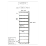 JIS Ladder Rail JIS Sussex Ardingly Vertical Stainless Steel Heated Towel Rail