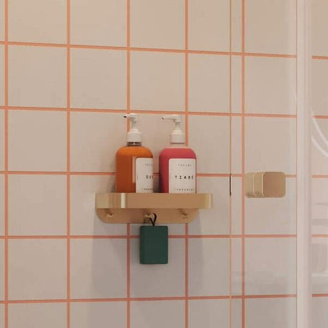 Crosswater Basket Brushed Brass with Black Insert Crosswater Wall Mounted Shower Basket