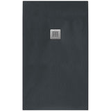 Tissino Rectangle Shower Tray 1400 x 1000mm Tissino Giorgio2 Rectangle Shower Tray in Graphite Slate