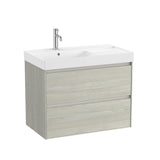Roca Ona 800mm Wall Mounted Two Drawer Vanity Unit with Basin