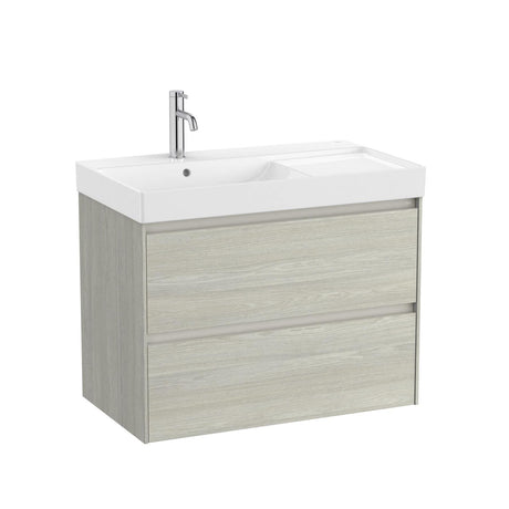 Roca Ona 800mm Wall Mounted Two Drawer Vanity Unit with Basin