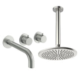 UK Bathroom Store Concealed Shower Set Crosswater Module Shower Set 3 with Fixed Overhead Shower and Bath Spout