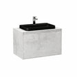 Imex Wall Mounted Vanity Unit Natural Stone / Solid White / Black Imex Arco Wall Hung 800mm Single Drawer Vanity Unit with Worktop and Inset Basin