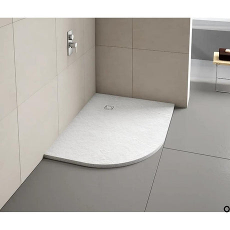 Merlyn Offset Quadrant Shower Tray White / 1000 x 800 Left Hand Merlyn Truestone Offset Quadrant Shower Tray