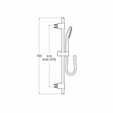 Roca Shower Riser Rail Roca Sensum 3 Function Shower Handset and Slide Rail Kit
