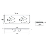 Eastbrook Wall Mounted Vanity Unit Eastbrook Hardwick Traditional 1200mm Wall Hung Vanity Unit with Double Basin