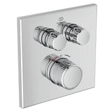 Ideal Standard Concealed Shower Set Ideal Standard Ceratherm Navigo Concealed Thermostatic Shower Valve Set with Square Showerhead and Pencil Handset in Chrome