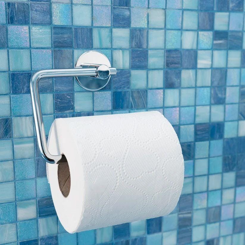 Smedbo Towel Rails and Rings Chrome Smedbo Beslagsboden Round Self-Adhesive Swivel Toilet Roll Holder
