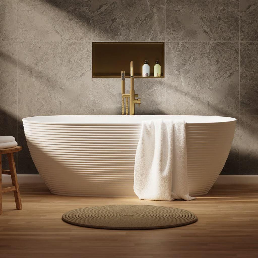 Crosswater Modern Freestanding Bath Matt White / 1700 x 800mm Crosswater Auriga Freestanding Bath
