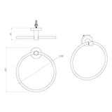 Aquarius Bathrooms Towel Rails and Rings Aquarius Mode Towel Ring