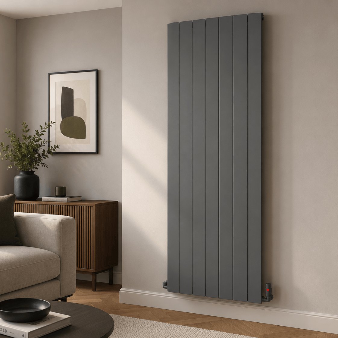 Aquarius Bathrooms Panel Radiator 1800 x660mm / Anthracite Aquarius Maxx Vertical Panel Radiator