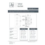 JTP Concealed Shower Valve JTP HIX 3 Outlet, 3 Handle Horizontal Thermostatic Concealed Shower Valve - Brushed Brass