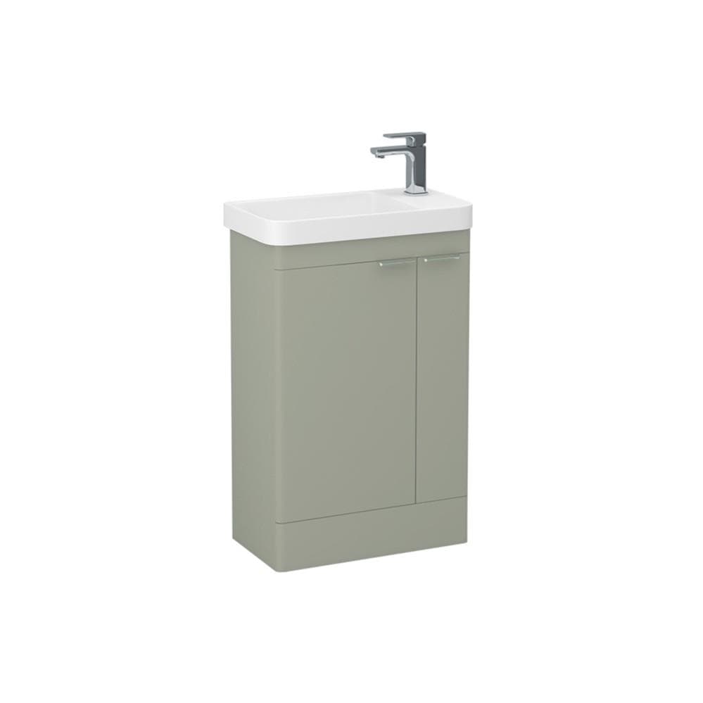 Imex Cloakroom Vanity Unit Imex Luna 550mm Floor Standing Double Door Cloakroom Vanity Unit with Basin