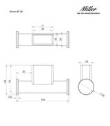 Miller Robe Hook Miller Boston Double Robe Hook in Chrome