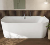 Villeroy & Boch Back To Wall Freestanding Bath Villeroy & Boch Oberon 2.0 Quaryl Back to Wall Double Ended Bath, 1800 x 800mm