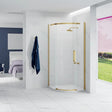 Merlyn Quadrant Shower Enclosure Brushed Brass / Left Handed Merlyn Ionic Essence Frameless 8mm 1 Door Quadrant Shower Enclosure