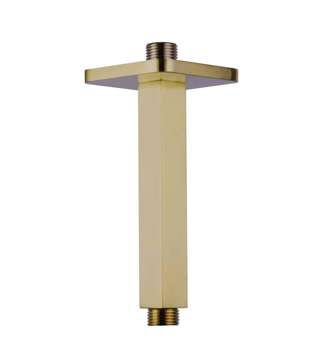 JTP Fixed Shower Arm Brushed Brass JTP HIX Ceiling Shower Arm