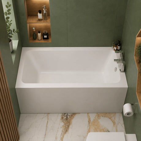 Aquarius Bathrooms Single Ended Bath Aquarius Aaron Single Ended Reinforced Bath - 1300 x 700mm
