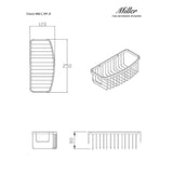 Miller Signature D-Shaped Wire Shower Basket