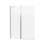 Crosswater Bath Screen Crosswater Clear 6 Double Panel Hinged Bath Screen