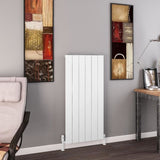Eastbrook Panel Radiator 1200 x 565 / Central Heating Eastbrook Charlton Vertical Aluminium Designer Radiator in Matt White
