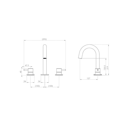 Saneux Wall Mounted Basin Tap Saneux Cos 3 Hole Deck Mounted Basin Mixer Tap in Brushed Nickel