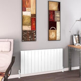 Eastbrook Panel Radiator 600 x 1230 / Electric Only Eastbrook Charlton Horizontal Aluminium Designer Radiator in Matt White