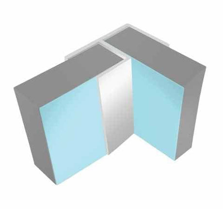 Multipanel Wall Panel Polished Silver Multipanel Wall Profile - Flush Corner - Type 100 - 2450mm